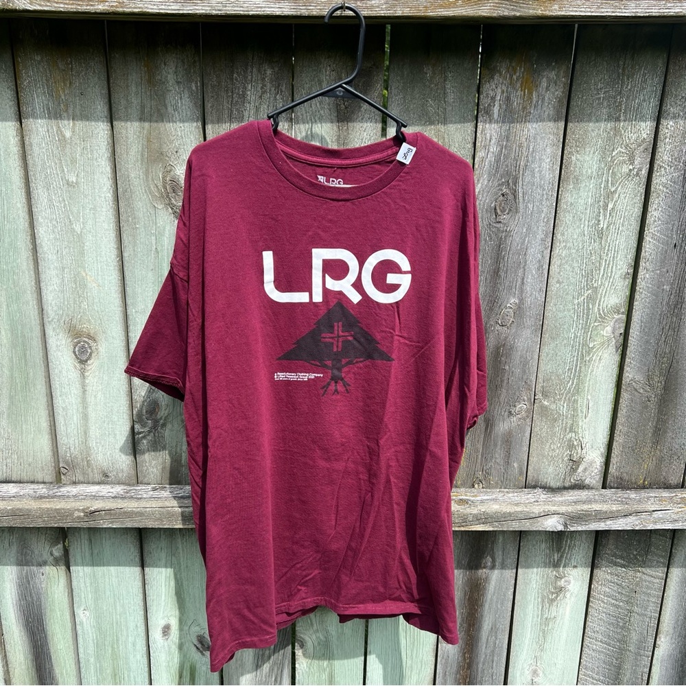 LRG Lifted Research Group 4XL Maroon Graphic Tee Streetwear Shirt